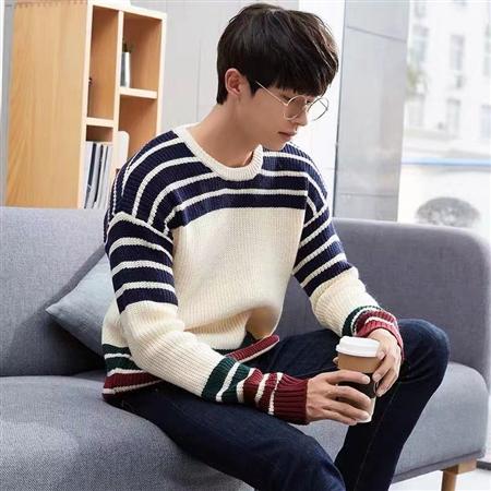 唐狮冬季毛衣男款韩版潮流个性针织衫
